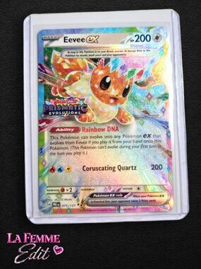Pokemon Card Eevee EX 075/131 Double Rare Holo Stamped Prismatic Evolutions